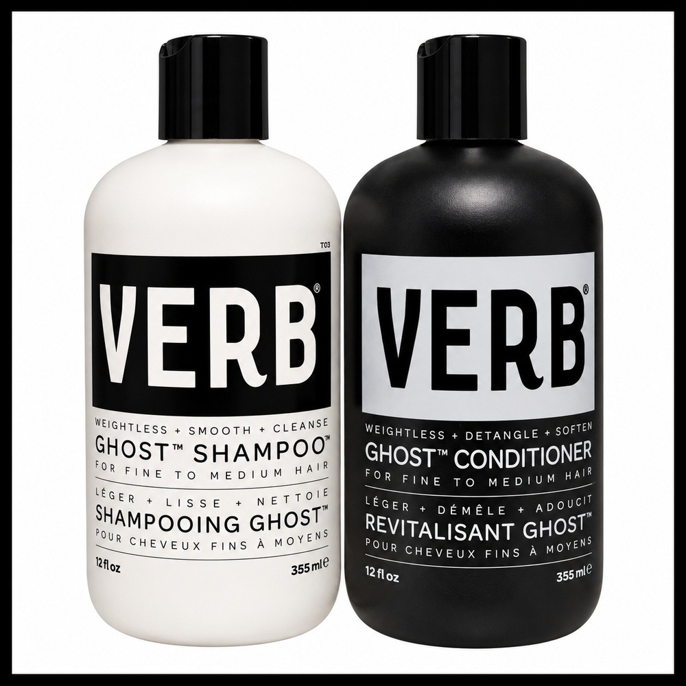 Verb GHOST Shampoo and Conditioner 12 OZ DUO Weightless Color Safe Cleanse Soft